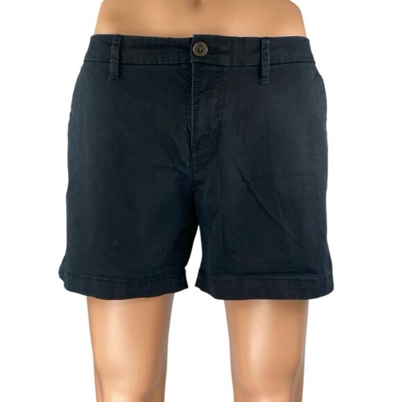 Old Navy Men's Black Twill Straight Leg Slim Fit Khaki Chino Golf Shorts Size 4 - Picture 1 of 5